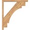 Ekena Millwork Merced Block Smooth Bracket w/ Offset Brace, Western Red Cedar, 3 1/2"W x 26"D x 30"H BKT0402X26X30MRC05SWR - alternate 2